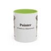 11oz Pointer Latin Mug, Light Green, front view