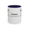 11oz Pointer Latin Mug, Navy, front view