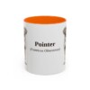 11oz Pointer Latin Mug, Orange, front view