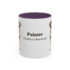 11oz Pointer Latin Mug, Purple, front view
