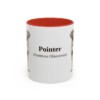 11oz Pointer Latin Mug, Red, front view