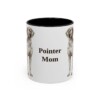 11oz Pointer Dog Mom Mug, Black, front view