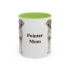 11oz Pointer Dog Mom Mug, Light Green, front view