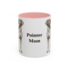 11oz Pointer Dog Mom Mug, Pink, front view