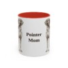 11oz Pointer Dog Mom Mug, Red, front view