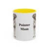 11oz Pointer Dog Mom Mug, Yellow, front view
