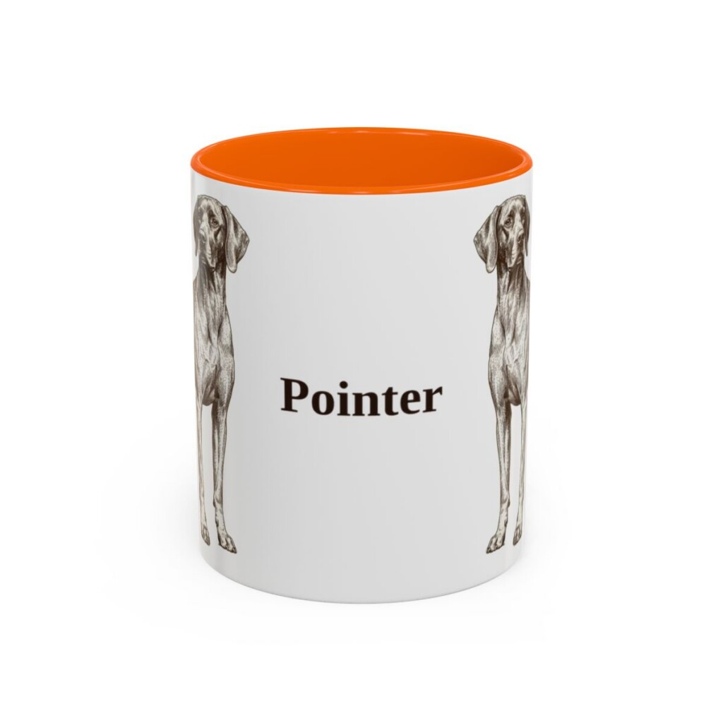 11oz Pointer Mug, Orange, front view
