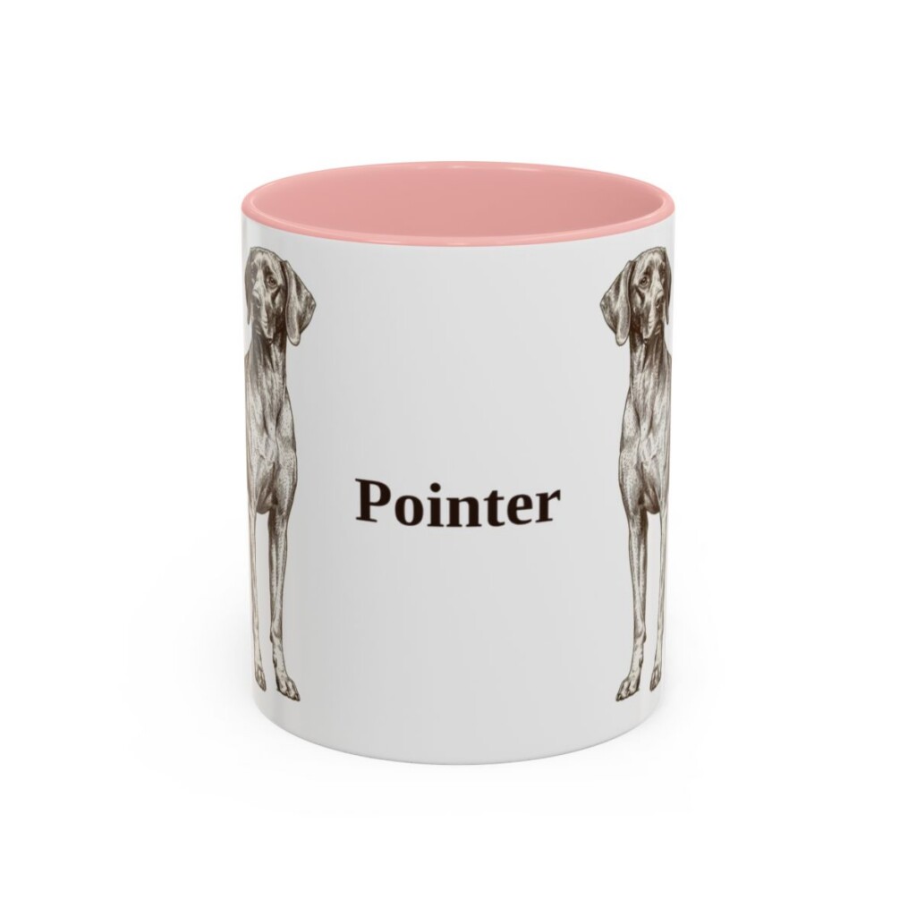11oz Pointer Mug, Pink, front view
