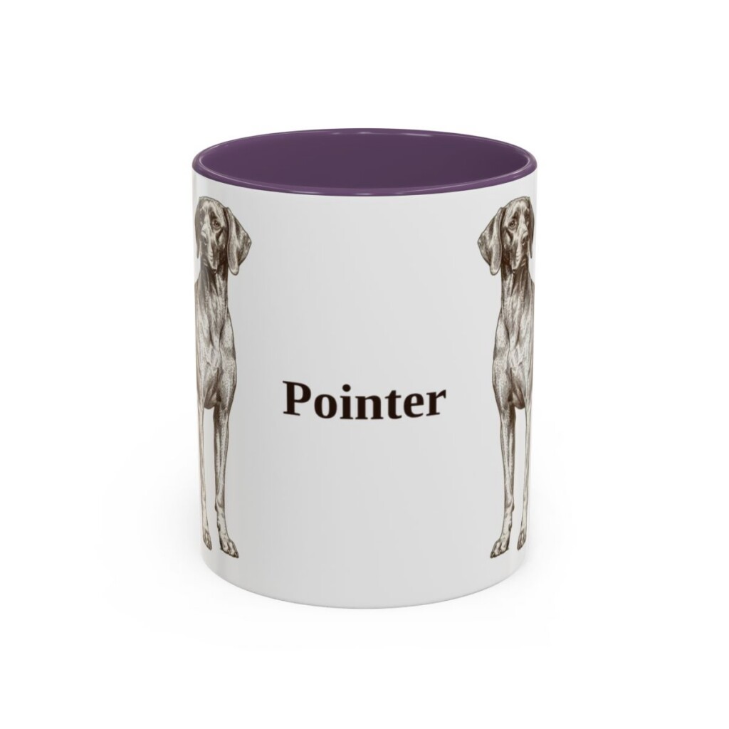 11oz Pointer Mug, Purple, front view