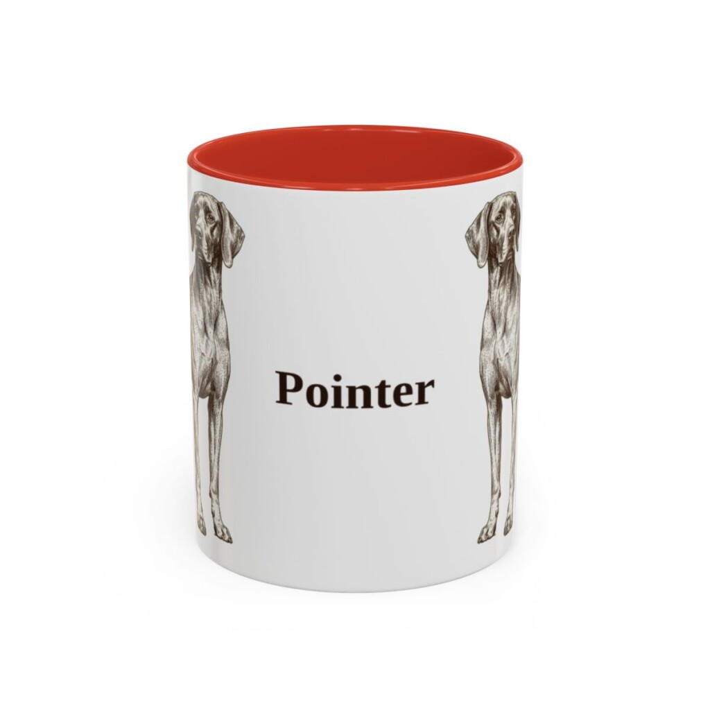 11oz Pointer Mug, Red, front view