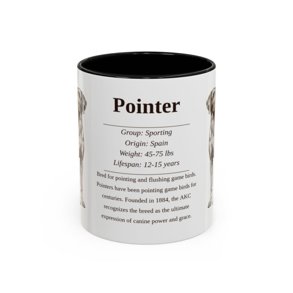 11oz Pointer Mug, Black, front view