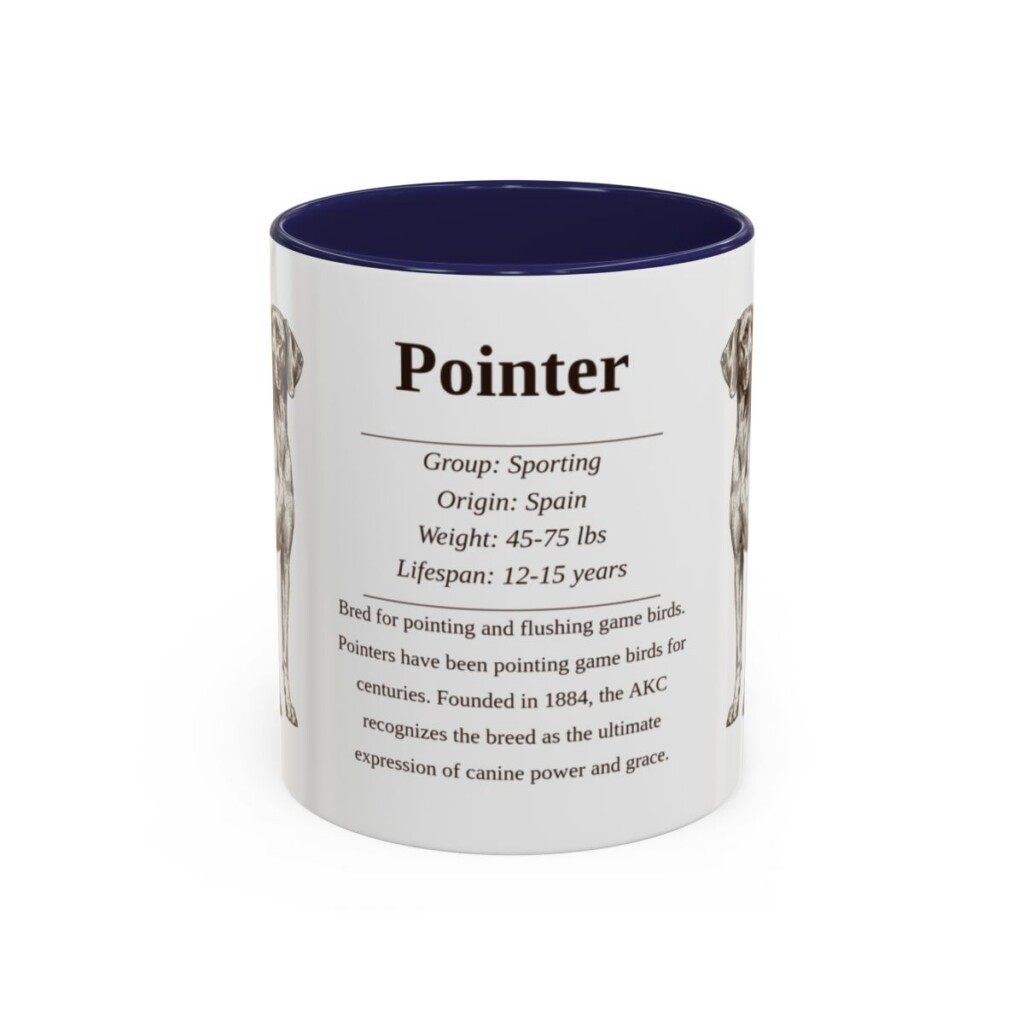 11oz Pointer Mug, Navy, front view