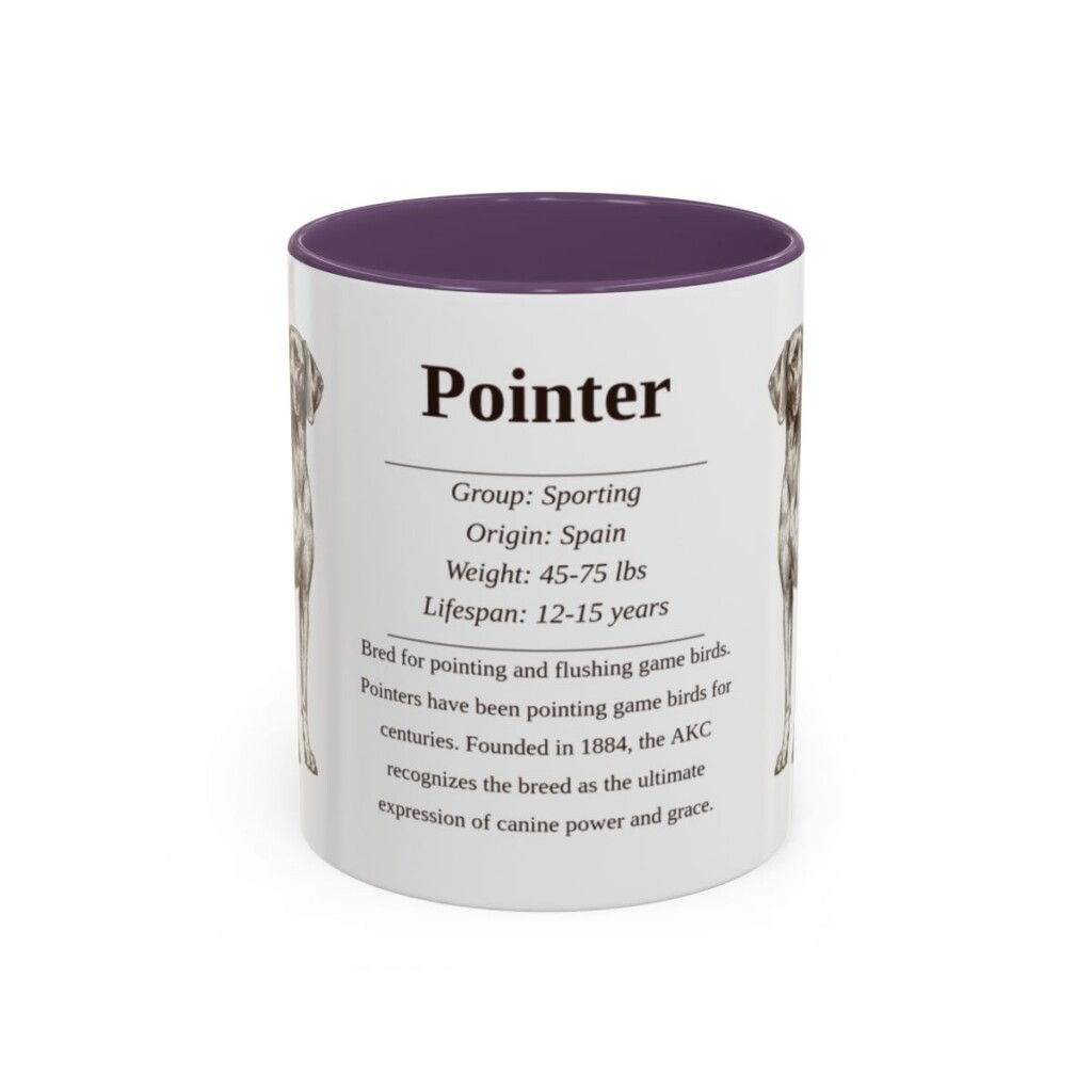 11oz Pointer Mug, Purple, front view