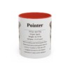 11oz Pointer Mug, Red, front view