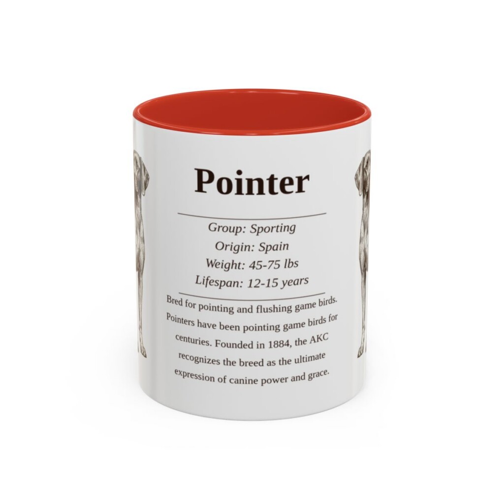 11oz Pointer Mug, Red, front view