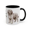 11oz Polish Lowland Sheepdog Dog Dad Mug, Black, right side view