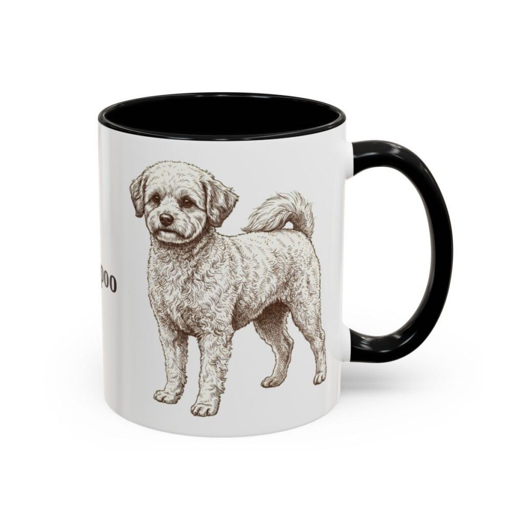 11oz Pomapoo Mug, Black, right side view