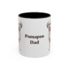 11oz Pomapoo Dog Dad Mug, Black, front view