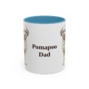 11oz Pomapoo Dog Dad Mug, Light Blue, front view