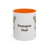 11oz Pomapoo Dog Dad Mug, Orange, front view
