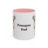 11oz Pomapoo Dog Dad Mug, Pink, front view