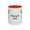 11oz Pomapoo Dog Dad Mug, Red, front view