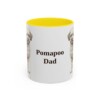 11oz Pomapoo Dog Dad Mug, Yellow, front view