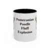 11oz Funny Pomapoo Mug, Black, front view