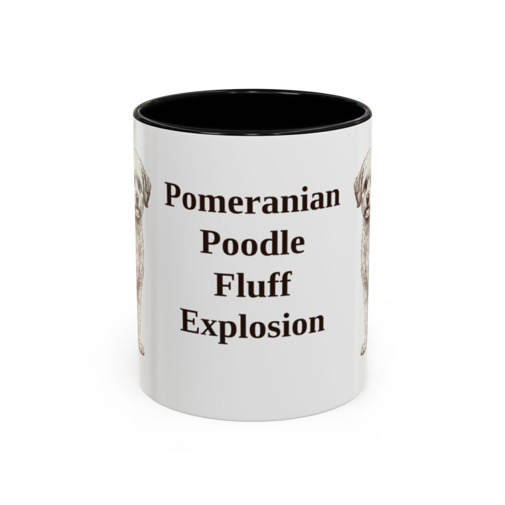 11oz Funny Pomapoo Mug, Black, front view