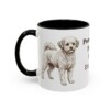 11oz Funny Pomapoo Mug, Black, left side view