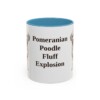 11oz Funny Pomapoo Mug, Light Blue, front view