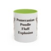 11oz Funny Pomapoo Mug, Light Green, front view