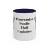 11oz Funny Pomapoo Mug, Navy, front view