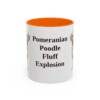 11oz Funny Pomapoo Mug, Orange, front view