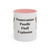 11oz Funny Pomapoo Mug, Pink, front view