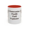 11oz Funny Pomapoo Mug, Red, front view