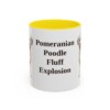 11oz Funny Pomapoo Mug, Yellow, front view