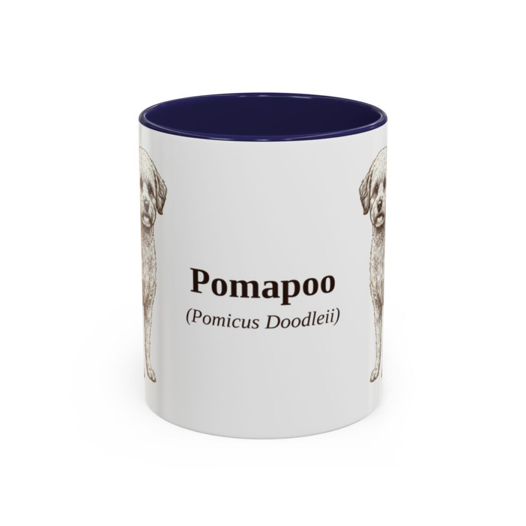 11oz-pomapoo-mug-latin-navy 11oz Pomapoo Latin Mug, Navy, front view