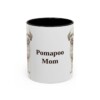 11oz Pomapoo Dog Mom Mug, Black, front view