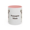 11oz Pomapoo Dog Mom Mug, Pink, front view