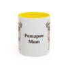 11oz Pomapoo Dog Mom Mug, Yellow, front view