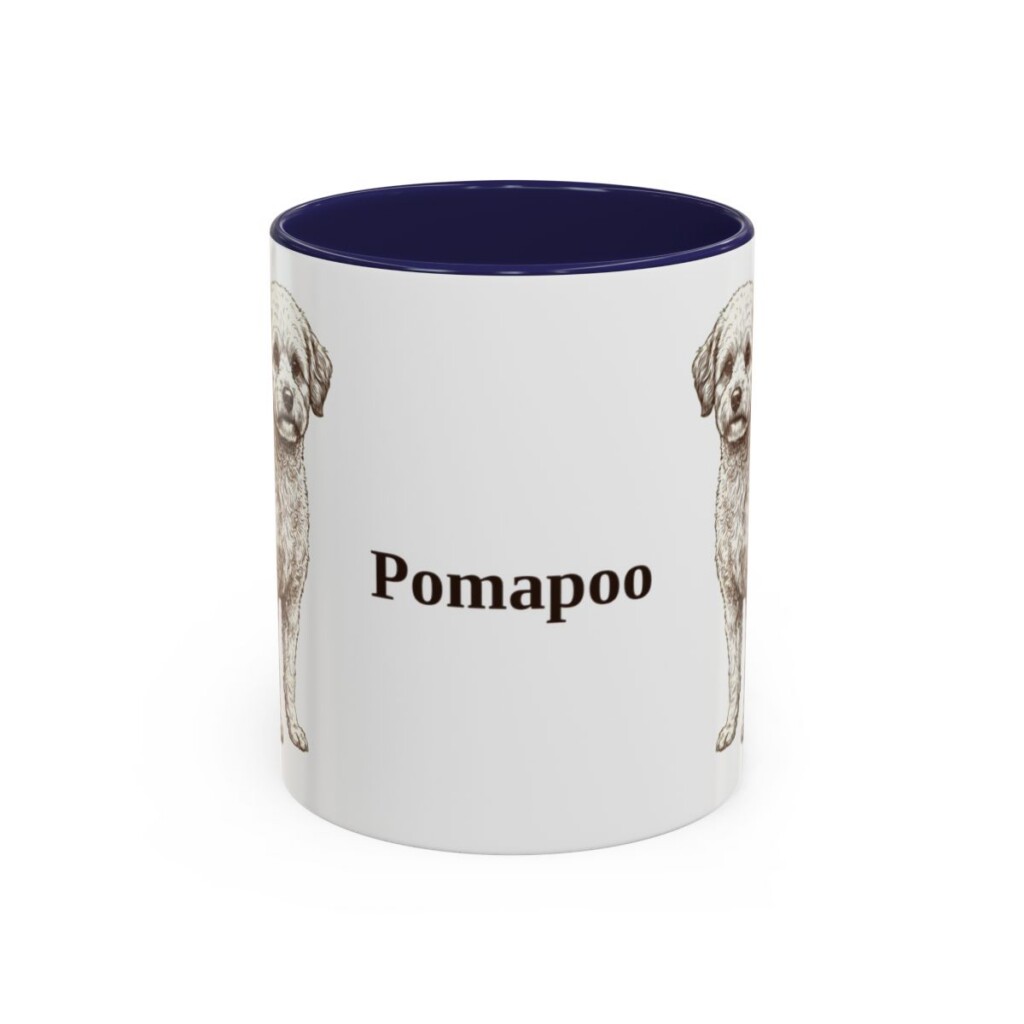 11oz Pomapoo Mug, Navy, front view