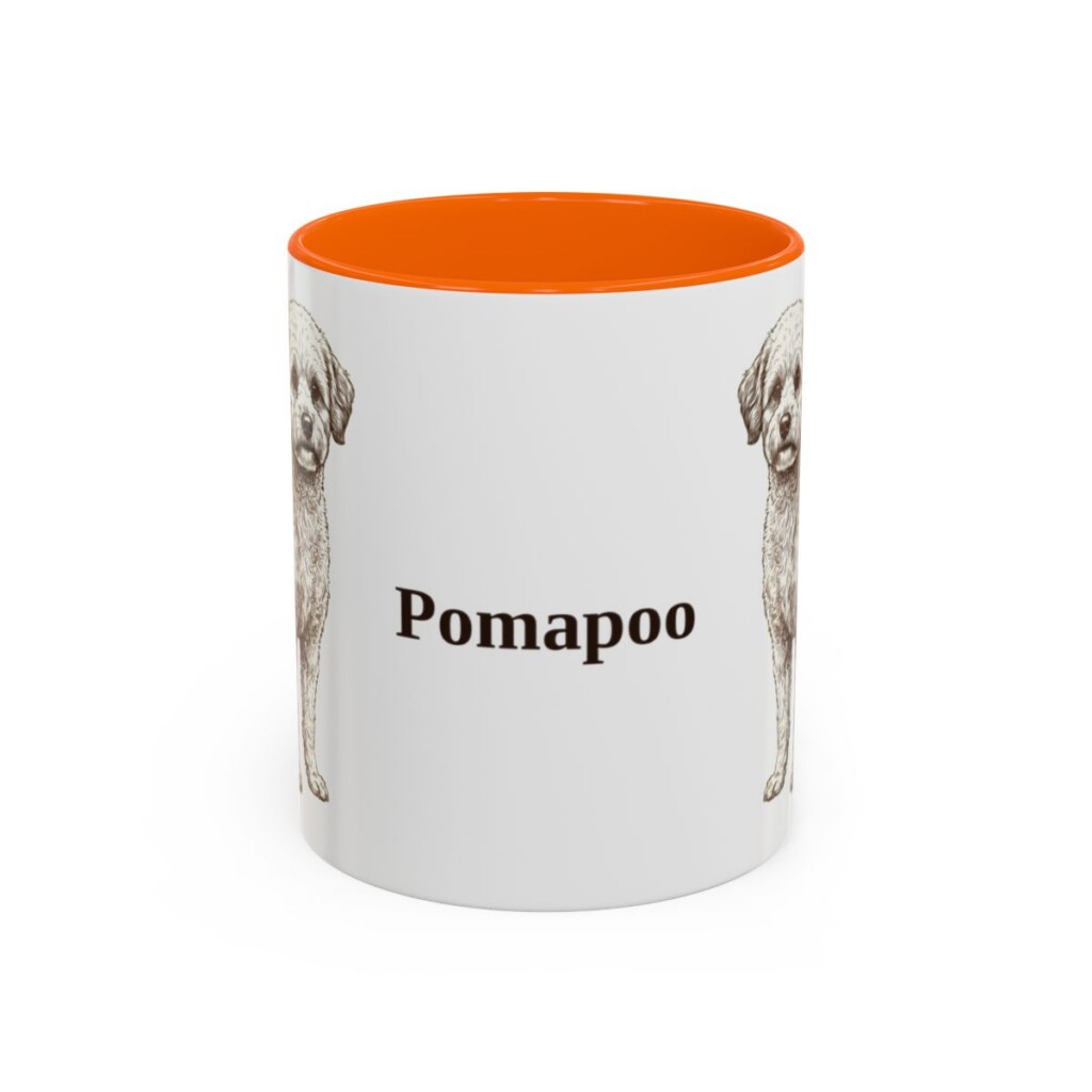 11oz Pomapoo Mug, Orange, front view
