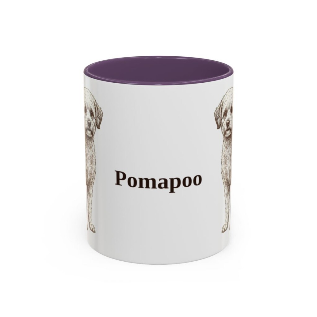 11oz Pomapoo Mug, Purple, front view