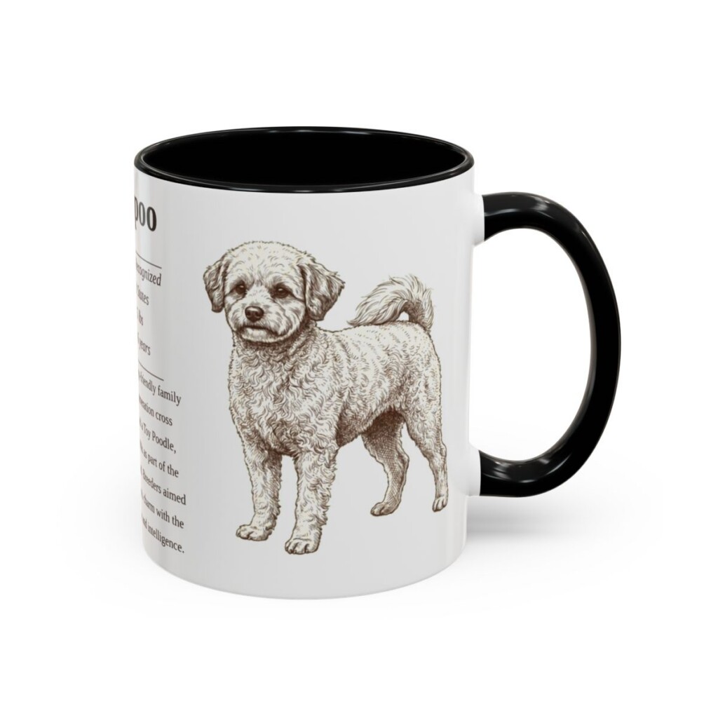 11oz Pomapoo Mug, Black, right side view