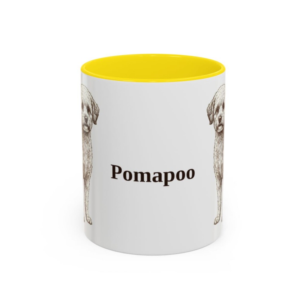 11oz Pomapoo Mug, Yellow, front view
