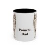 11oz Pomchi Dog Dad Mug, Black, front view