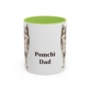 11oz Pomchi Dog Dad Mug, Light Green, front view