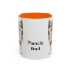 11oz Pomchi Dog Dad Mug, Orange, front view