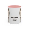11oz Pomchi Dog Dad Mug, Pink, front view